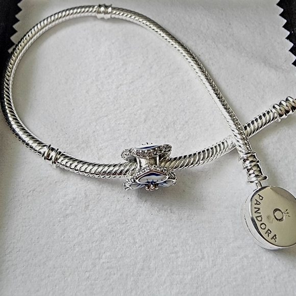 New Pandora Blue Pansy Flower Charm bead for jewelry bracelet - Picture 5 of 5